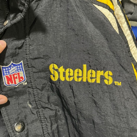 Vintage 90s Pittsburgh Steelers Starter Puffer Jacker Mens XL Pro Line NFL - Picture 5 of 15